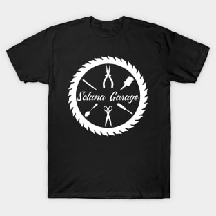 Soluna Garage circle style logo (white art) T-Shirt